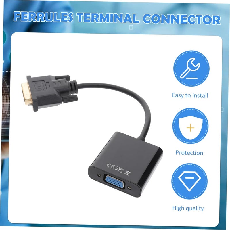 Housoutil DVI to VGA Adapter Cable Converter Plug and Play No Driver Needed - Image 4
